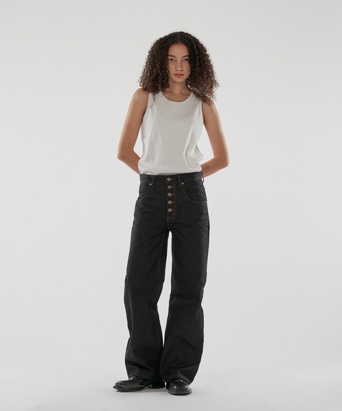 WISH FOR EVER(ウィッシュフォーエバー)の「COOL TOUCH BUTTON FLY DENIM/クールタッチボタンフライデニム(デニムパンツ・メンズ・ブラック・SMALL/MEDIUM/LARGE)」の3枚目の写真