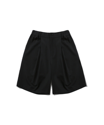 ANGLAN | Double Tuck Half Slacks - Black(その他パンツ)