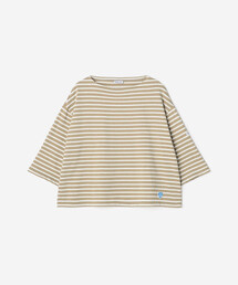 ORCIVAL | コットン ボートネックボーダーTシャツ WOMEN