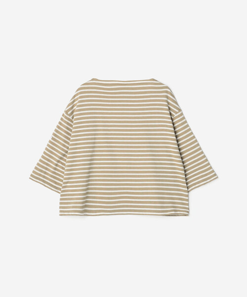 ORCIVAL（オーシバル）の「ORCIVAL | コットン ボートネックボーダーTシャツ WOMEN（Tシャツ/カットソー・レディース・ベージュ系その他/ブラウン系その他/グリーン系その他・1）」の5枚目の写真