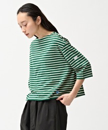 ORCIVAL | コットン ボートネックボーダーTシャツ WOMEN