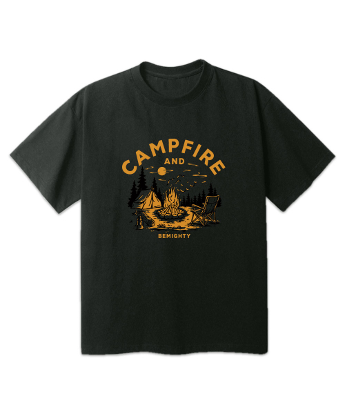 BEMIGHTY（ビーマイティー）の「キャンプファイヤードローイングオーバーサイズ半袖Tシャツ[ホワイト]（Tシャツ/カットソー・メンズ・その他・X-LARGE/XX-LARGE/LARGE）」の3枚目の写真