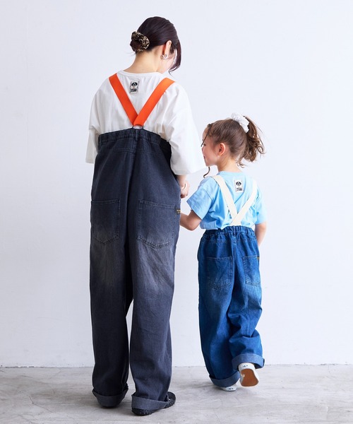 MARKEY'S（マーキーズ）の「デニムエヴォルブサロペット（デニムパンツ・キッズ・ブルー/ブラック・90/130/100/140/110/150/120）」の4枚目の写真