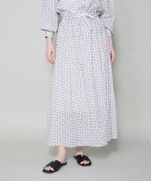 トライアングルプリント コットンギャザースカート