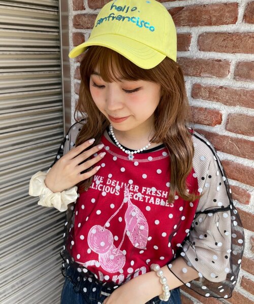 HELLO.SANFRANCISCO(ハローサンフランシスコ)の「【HELLO.SANFRANCISCO】フラワービーズネックレス(ネックレス・レディース・ホワイト/グリーン・ONE SIZE)」の5枚目の写真