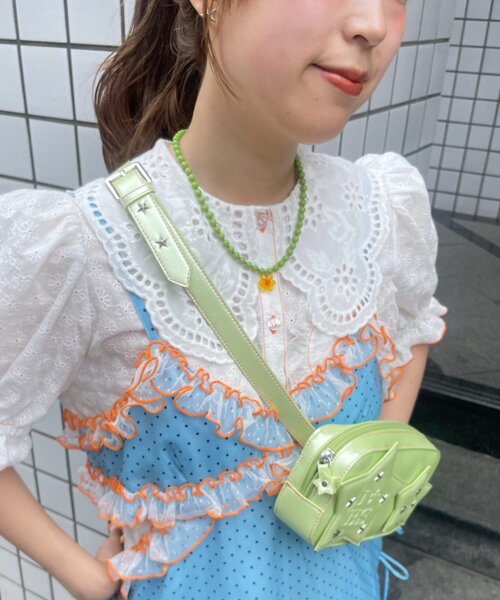 HELLO.SANFRANCISCO(ハローサンフランシスコ)の「【HELLO.SANFRANCISCO】フラワービーズネックレス(ネックレス・レディース・ホワイト/グリーン・ONE SIZE)」の9枚目の写真