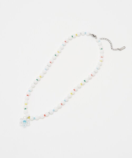 HELLO.SANFRANCISCO(ハローサンフランシスコ)の「【HELLO.SANFRANCISCO】フラワービーズネックレス(ネックレス・レディース・ホワイト/グリーン・ONE SIZE)」の11枚目の写真