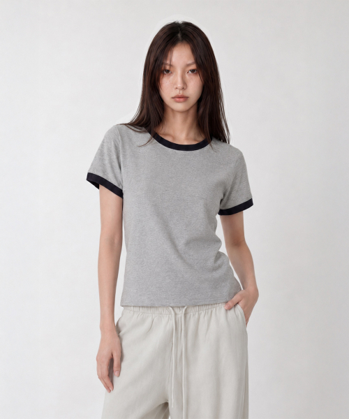 SAILAS(サイラス)の「(W)T04 Ringer_GR(Tシャツ/カットソー・レディース・その他・W)」の6枚目の写真