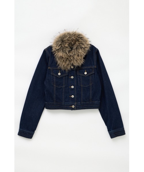 LAGUA GEM(ラグアジェム)の「STITCH COMPACT DENIM ジャケット(デニムジャケット・レディース・ブルー/ブラック・SMALL/MEDIUM)」の2枚目の写真