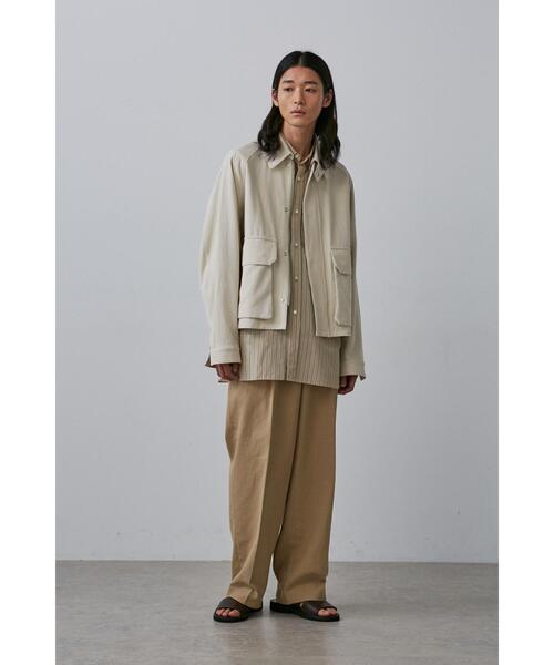 YLEVE(イレーヴ)の「YLEVE / COTTON LINEN TWILL BZ(ブルゾン・メンズ・ベージュ/グレー・5/3/4)」の4枚目の写真