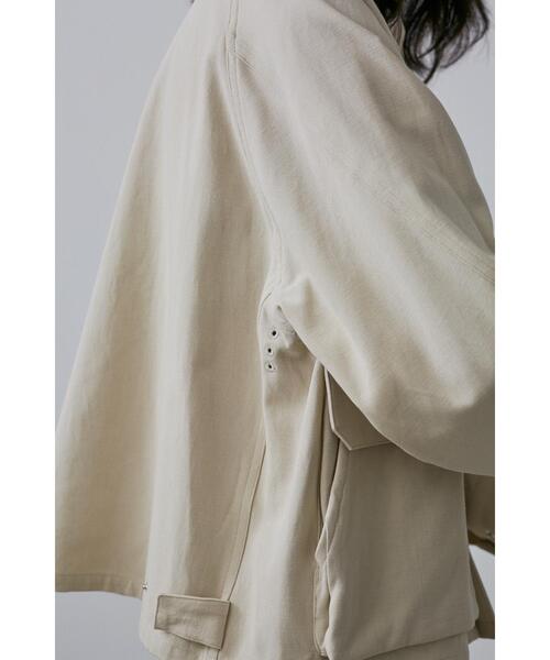 YLEVE(イレーヴ)の「YLEVE / COTTON LINEN TWILL BZ(ブルゾン・メンズ・ベージュ/グレー・5/3/4)」の9枚目の写真