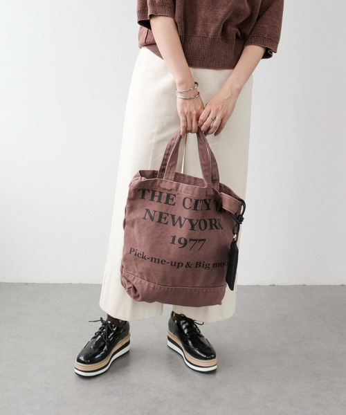 Three Four Time(スリーフォータイム)の「【casselini】WASHED LOGOBAG(トートバッグ・レディース・レオパード/ブラウン/グレー・FREE)」の10枚目の写真