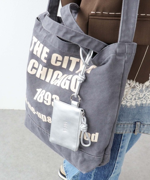 Three Four Time(スリーフォータイム)の「【casselini】WASHED LOGOBAG(トートバッグ・レディース・レオパード/ブラウン/グレー・FREE)」の6枚目の写真