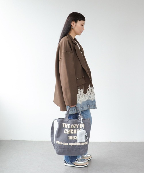 Three Four Time(スリーフォータイム)の「【casselini】WASHED LOGOBAG(トートバッグ・レディース・レオパード/ブラウン/グレー・FREE)」の7枚目の写真