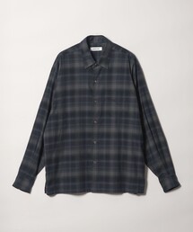 ブラッシュド オンブレチェック レギュラーカラー シャツ