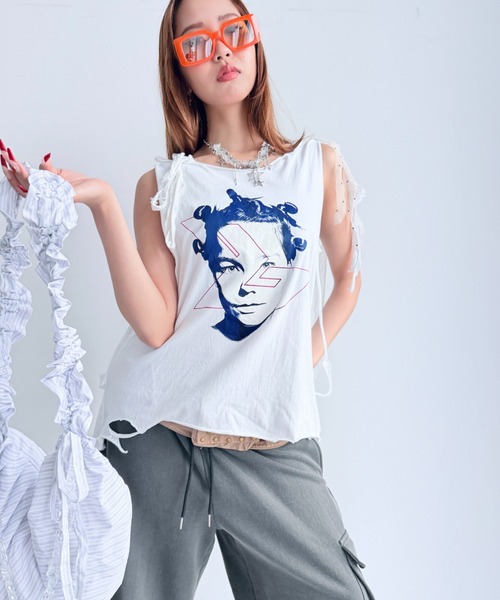 Y2K SYNAPSE FACTORY(ワイツーケー シナプスファクトリー)の「【SYNOVA】wellリメイクトップス(Tシャツ/カットソー・レディース・その他1/その他2/その他3・FREE)」の7枚目の写真
