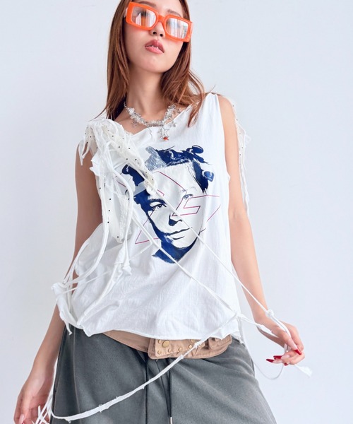 Y2K SYNAPSE FACTORY(ワイツーケー シナプスファクトリー)の「【SYNOVA】wellリメイクトップス(Tシャツ/カットソー・レディース・その他1/その他2/その他3・FREE)」の9枚目の写真