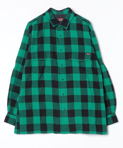NANGA（ナンガ）の「BUFFALO CHECK W PK SHIRT/バッファローチェック Wポケットシャツ（シャツ/ブラウス・メンズ・レッド/ブラック/グリーン・S/M/L/XL）」の3枚目の写真