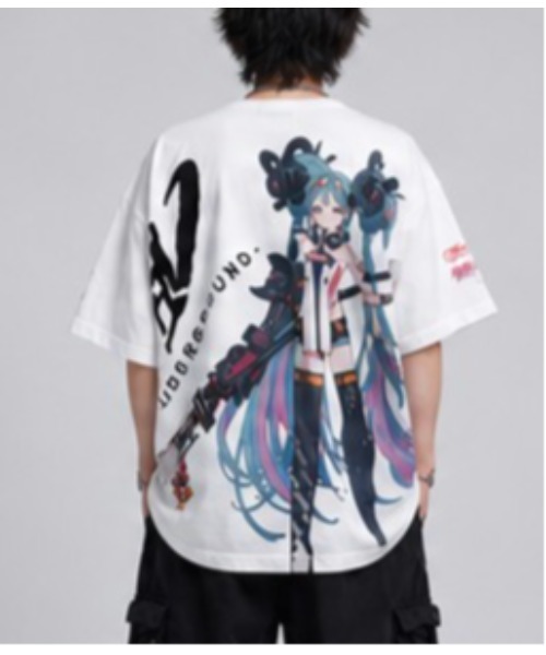 Sakka（サッカ）の「『初音ミク × UNDER GROUND』コラボレーションレーシングミクTEE（Tシャツ/カットソー・メンズ・ブラック/ホワイト・LARGE/MEDIUM）」の6枚目の写真