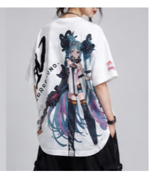 Sakka(サッカ)の「『初音ミク × UNDER GROUND』コラボレーションレーシングミクTEE(Tシャツ/カットソー・メンズ・ブラック/ホワイト・LARGE/MEDIUM)」の9枚目の写真