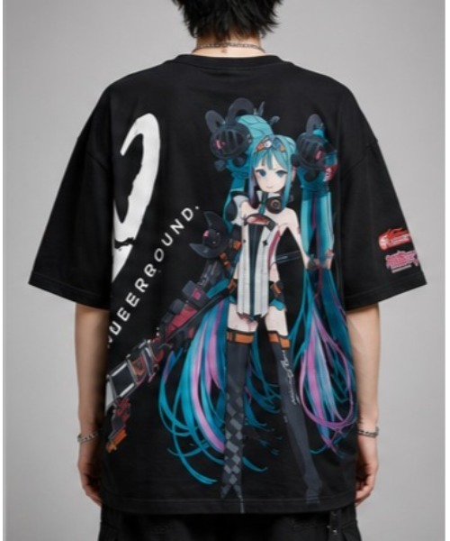 Sakka(サッカ)の「『初音ミク × UNDER GROUND』コラボレーションレーシングミクTEE(Tシャツ/カットソー・メンズ・ブラック/ホワイト・LARGE/MEDIUM)」の10枚目の写真