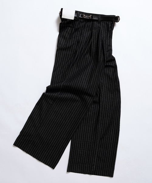 soerte(ソエルテ)の「Wide Buggy Vintage Like Denim Pants (Stripe) / ワイドバギーヴィンテージライクデニムパンツ (ストライプ)(デニムパンツ・メンズ・ブラック・0/3/2/1)」の5枚目の写真