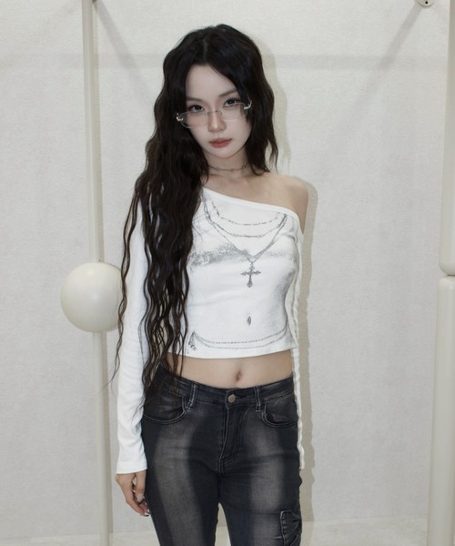 REINE NOIRE(レーヌノワール)の「lure fit tops. / ルアー フィット トップス(Tシャツ/カットソー・レディース・ホワイト・FREE)」の10枚目の写真