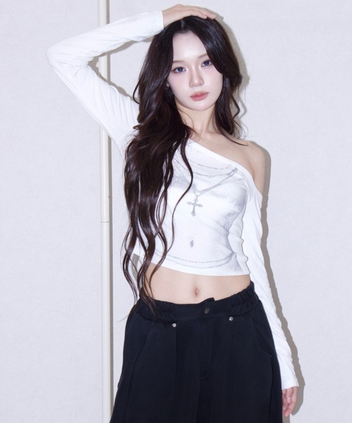 REINE NOIRE(レーヌノワール)の「lure fit tops. / ルアー フィット トップス(Tシャツ/カットソー・レディース・ホワイト・FREE)」の14枚目の写真