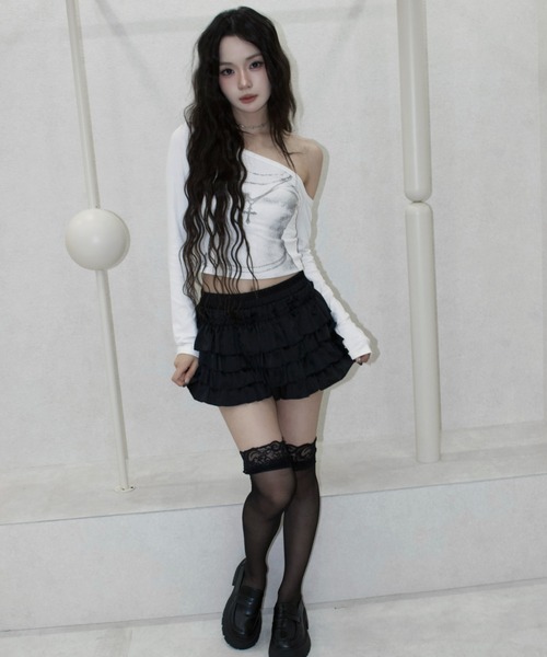 REINE NOIRE(レーヌノワール)の「lure fit tops. / ルアー フィット トップス(Tシャツ/カットソー・レディース・ホワイト・FREE)」の5枚目の写真