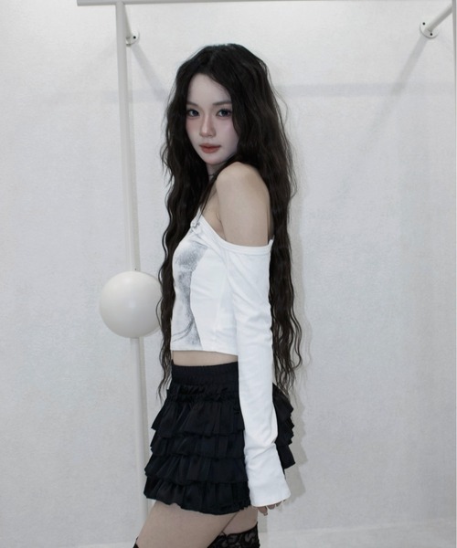 REINE NOIRE(レーヌノワール)の「lure fit tops. / ルアー フィット トップス(Tシャツ/カットソー・レディース・ホワイト・FREE)」の7枚目の写真