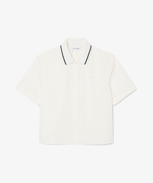 LACOSTE(ラコステ)の「ラインカラーワイドシルエットシャツ(シャツ/ブラウス・レディース・オフホワイト/ライトブルー・38/36)」の6枚目の写真