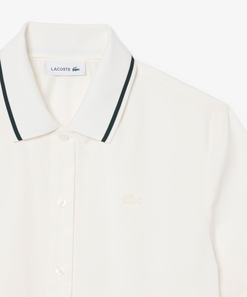 LACOSTE(ラコステ)の「ラインカラーワイドシルエットシャツ(シャツ/ブラウス・レディース・オフホワイト/ライトブルー・38/36)」の7枚目の写真