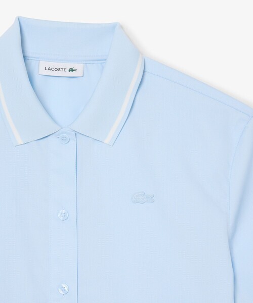 LACOSTE(ラコステ)の「ラインカラーワイドシルエットシャツ(シャツ/ブラウス・レディース・オフホワイト/ライトブルー・38/36)」の10枚目の写真
