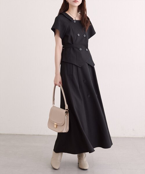 natural couture(ナチュラルクチュール)の「トレンチ風ベスト(ベスト・レディース・ブラウン/ブラック/ライトベージュ/チャコールグレー・FREE)」の12枚目の写真