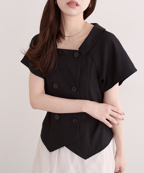 natural couture(ナチュラルクチュール)の「トレンチ風ベスト(ベスト・レディース・ブラウン/ブラック/ライトベージュ/チャコールグレー・FREE)」の13枚目の写真