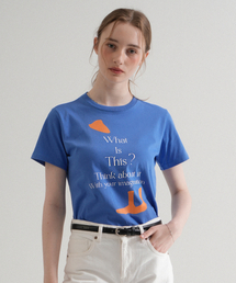Duck Art Work Printing T-shirt (Blue)