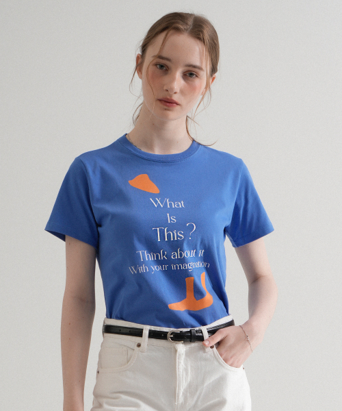VLETI(ブレッティ)の「Duck Art Work Printing T-shirt (Blue)(Tシャツ/カットソー・レディース・ブルー・FREE)」の1枚目の写真