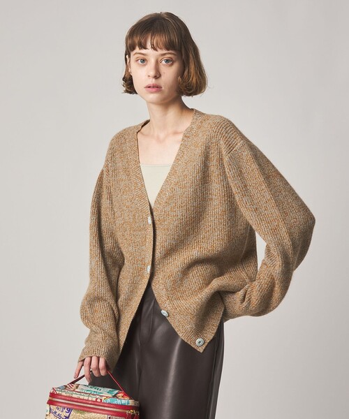 Steven Alan(スティーブンアラン)の「<Steven Alan>ウール ミックス ニット カーディガン(カーディガン/ボレロ・レディース・ネイビー/ブラウン・FREE)」の1枚目の写真