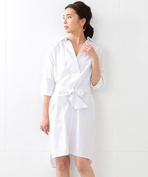 BEAMS LIGHTS Women's | BEAMS LIGHTS / フェザーコットン ハーフスリーブ ワンピース(ワンピース)