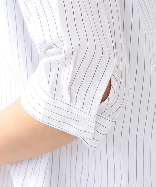 BEAMS LIGHTS Women's（ビームスライツ ウィメンズ）の「BEAMS LIGHTS / フェザーコットン ハーフスリーブ ワンピース（ワンピース・レディース・オリーブ/その他1・38/36）」の13枚目の写真