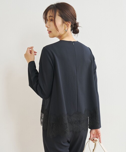 UNFILO(アンフィーロ)の「【セットアップ着用可】BEAUTY MOVE レースブラウス(シャツ/ブラウス・レディース・ダークブラウン系/ネイビー系/ライトグレー系/ブラック系・LARGE/MEDIUM/SMALL)」の8枚目の写真