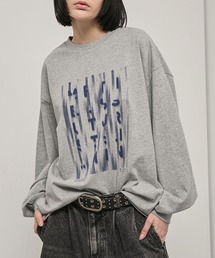 【Alfred Alex】Vintage Typography L/S Tee / ヴィンテージライク ビッグシルエット ロゴグラフィックロンT