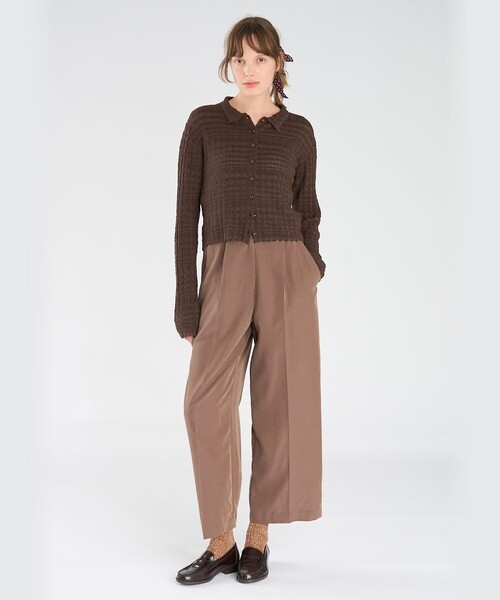 To b. by agnes b.(トゥービーバイアニエスベー)の「サイドライン パンツ(その他パンツ・レディース・ブラウン・40/36/38)」の9枚目の写真