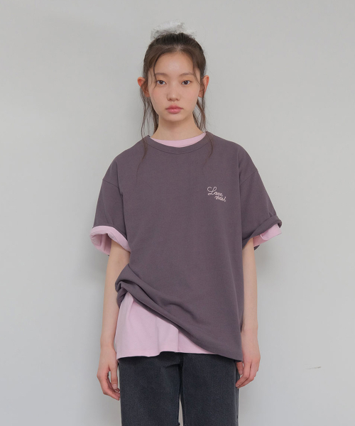 MOUI（モウイ）の「Lettering T shirt (PINK)（Tシャツ/カットソー・レディース・その他・FREE）」の2枚目の写真