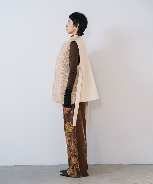 muller of yoshiokubo(ミュラーオブヨシオクボ)の「muller of yoshiokubo ミュラーオブヨシオクボ / DIMENSIONAL EMBROIDERY PANTS ディメンショナルエンブロイダリーパンツ / MLF26416(その他パンツ・レディース・ブルー/ブラウン・38)」の4枚目の写真