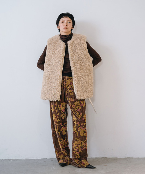 muller of yoshiokubo(ミュラーオブヨシオクボ)の「muller of yoshiokubo ミュラーオブヨシオクボ / DIMENSIONAL EMBROIDERY PANTS ディメンショナルエンブロイダリーパンツ / MLF26416(その他パンツ・レディース・ブルー/ブラウン・38)」の6枚目の写真