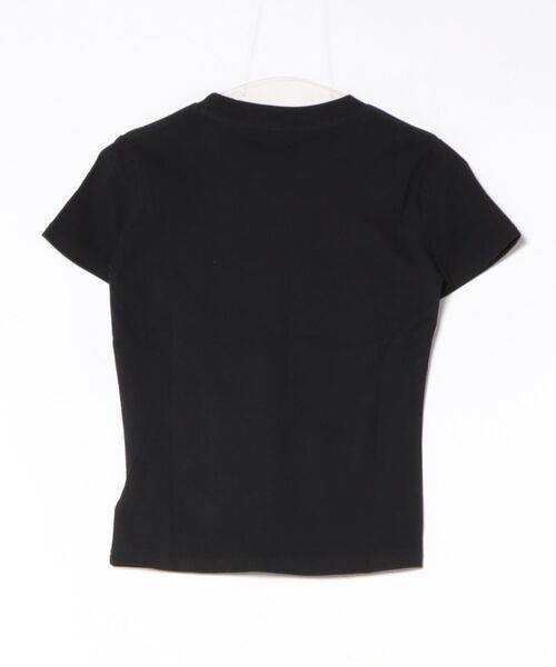 MAISON DE THERESE(メゾン ド テレーズ)の「メッセージロゴ スリムフィットTシャ(Tシャツ/カットソー・レディース・Black・M)」の2枚目の写真