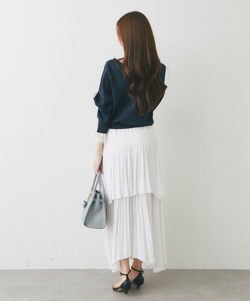 La boutique BonBon（ラブティックボンボン）の「【miki監修・最強デートBAG】レザーワイドトートバッグ（トートバッグ・レディース・ライトグレー/ブラック/グレー系その他・FREE）」の9枚目の写真