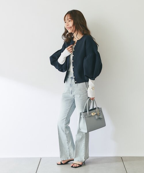 La boutique BonBon（ラブティックボンボン）の「【miki監修・最強デートBAG】レザーワイドトートバッグ（トートバッグ・レディース・ライトグレー/ブラック/グレー系その他・FREE）」の18枚目の写真
