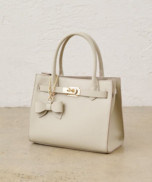 La boutique BonBon（ラブティックボンボン）の「【miki監修・最強デートBAG】レザーワイドトートバッグ（トートバッグ・レディース・ライトグレー/ブラック/グレー系その他・FREE）」の20枚目の写真